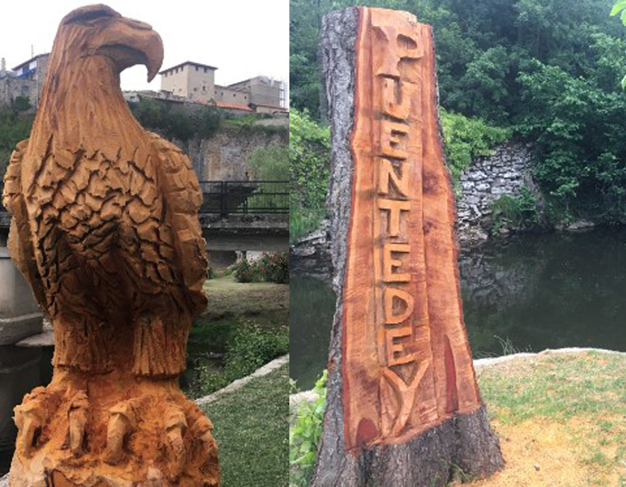 Esculturas de madera en Puentedey