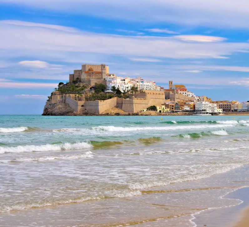 Vistas desde la playa en la película El Cid